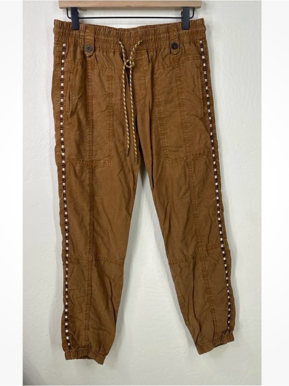 Anthropologie Drawstring Joggers with Side Trim